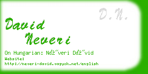 david neveri business card